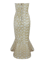 Gilded Gold Fishtail Maxi Dress