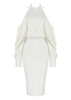 Pearl Line Back Midi Dress