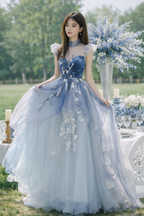 Blue Garden Whisper Gown