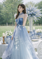 Blue Garden Whisper Gown