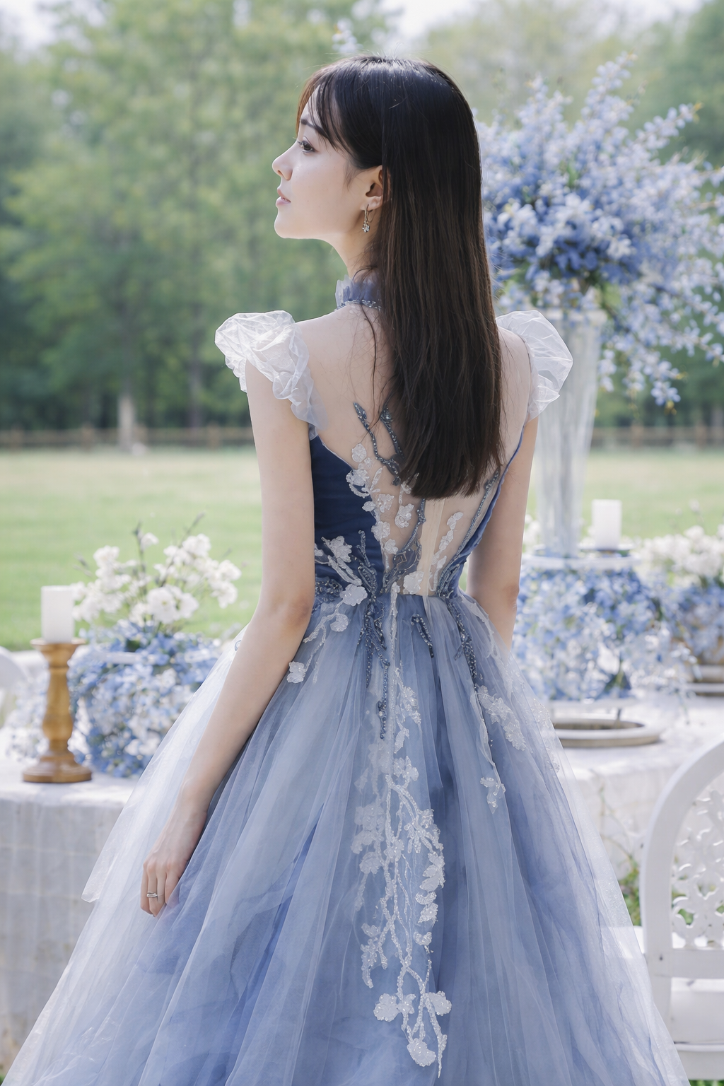 Blue Garden Whisper Gown