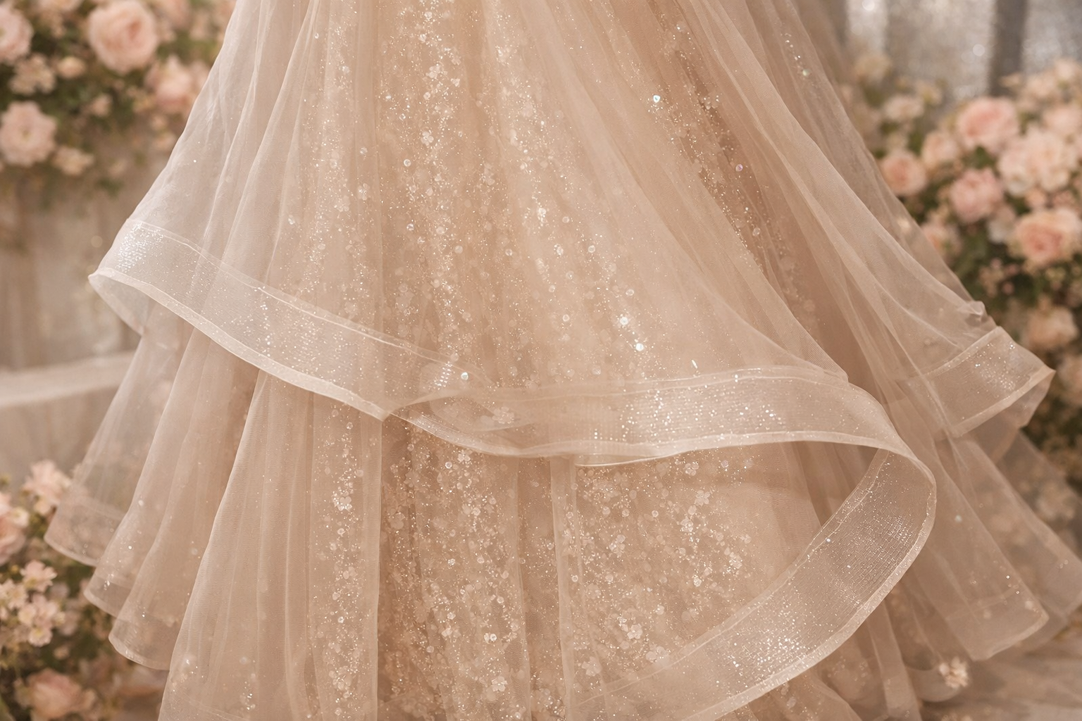 Champagne Starlight Corset Gown