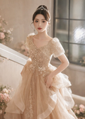 Champagne Starlight Corset Gown