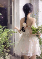 Petal Veil Ruffle Dress