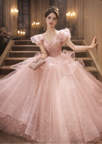 Princess Rosette Evening Gown