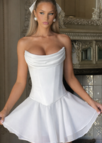 White Swan Veil Mini Dress