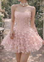 Butterfly Lace-Up Corset Dress