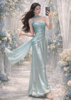 Moonwater Satin Mermaid Gown