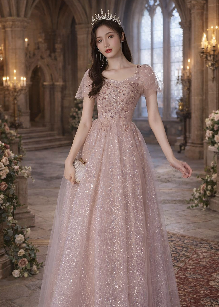 Pink Champagne Princess Gown