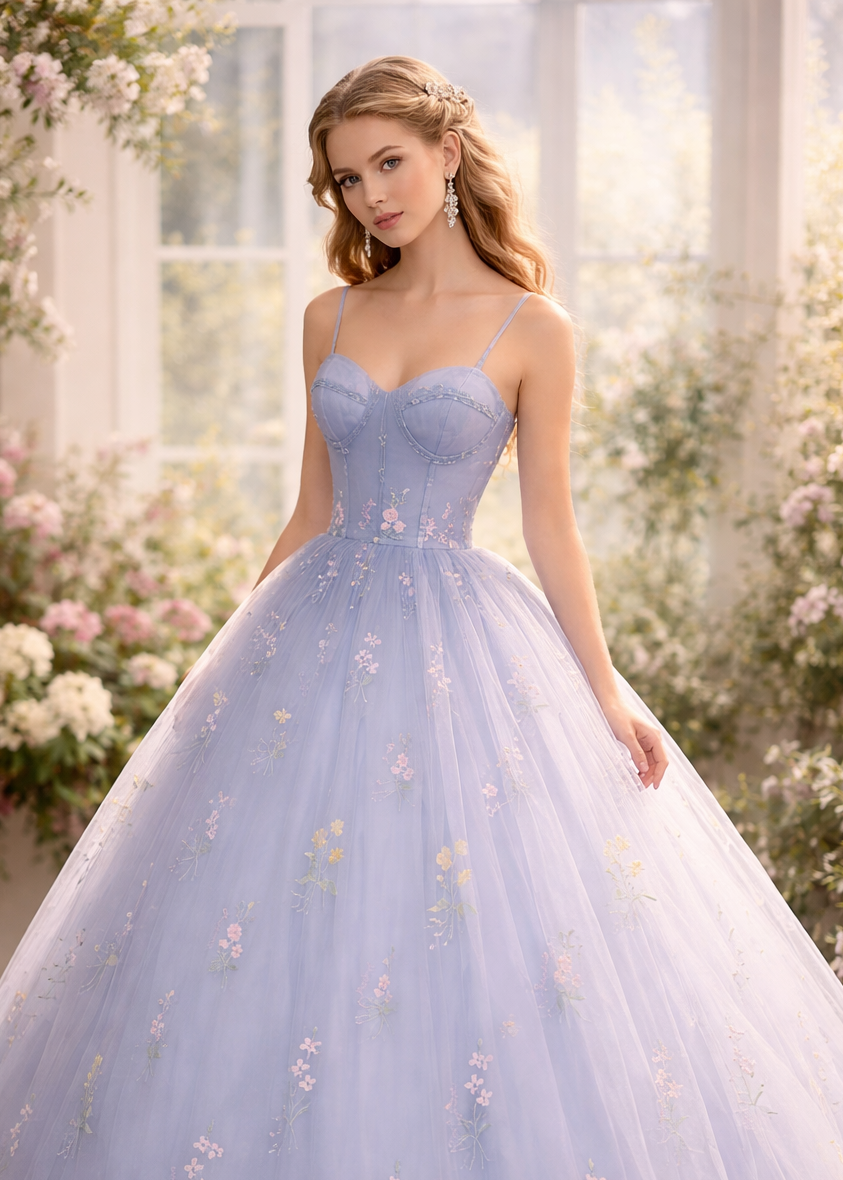Periwinkle Princess Bloom Gown