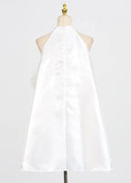 Crystal Blossom Satin Mini Dress
