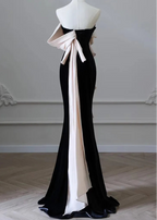 Blush Bow Fishtail Evening Gown